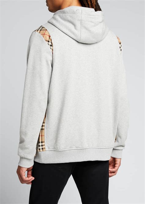 mens burberry zip hoodie|burberry men's half zip pullover.